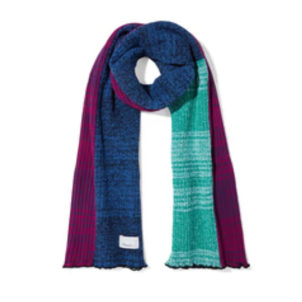 3.1 Philip Lim Patchwork marled ribbed knit scarf multi colored